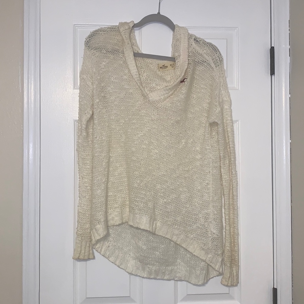 Hollister white sweater